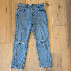 Zara Distressed Blue Women's Jeans Size 8